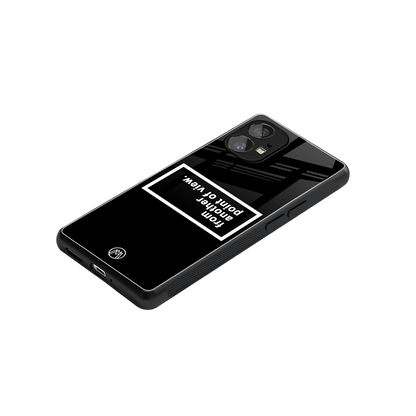 point of view black edition back phone cover | glass case for nothing phone 1