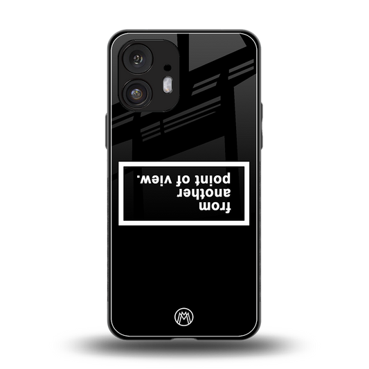 point of view black edition back phone cover | glass case for nothing phone 2