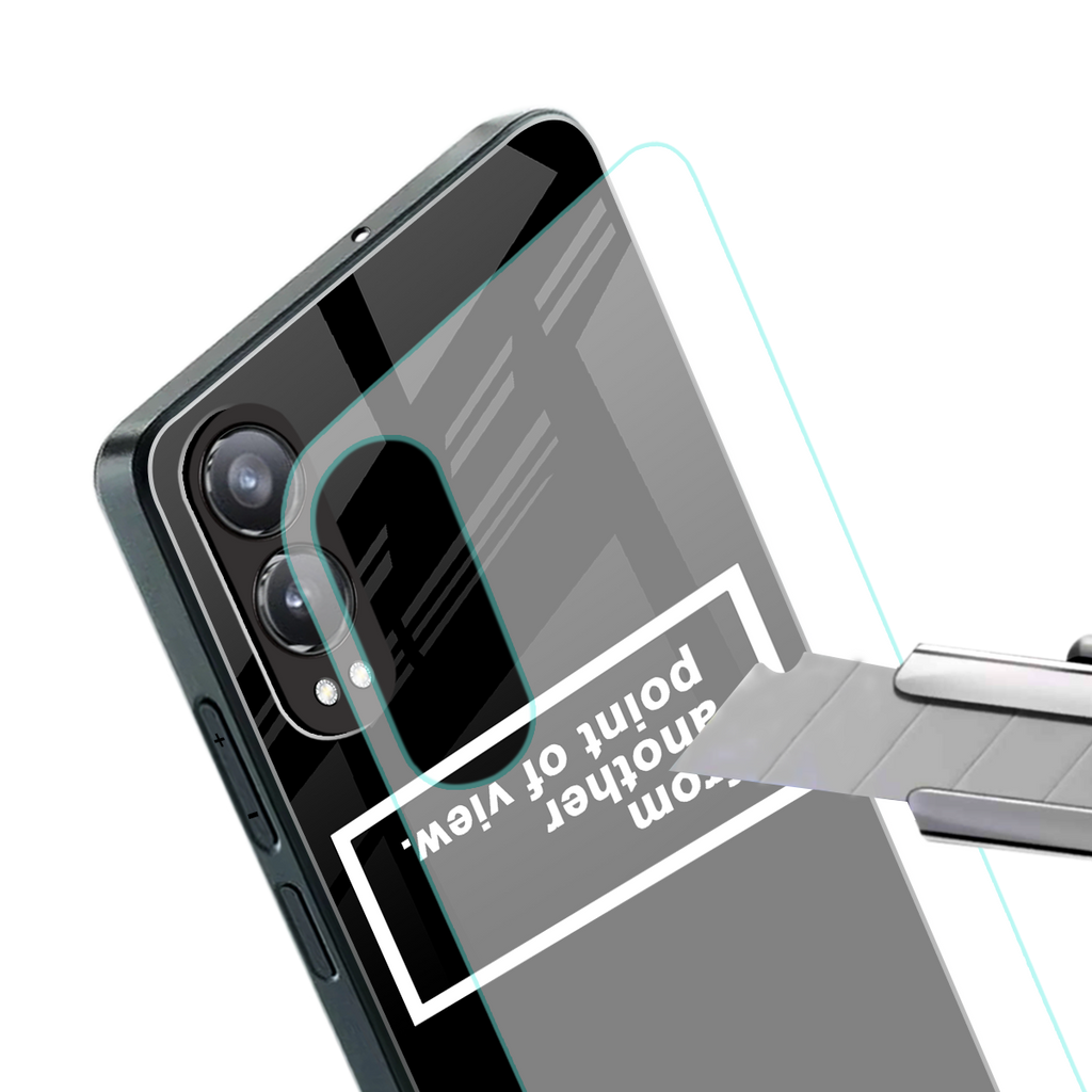 point of view black edition back phone cover | glass case for oneplus nord ce 4 lite