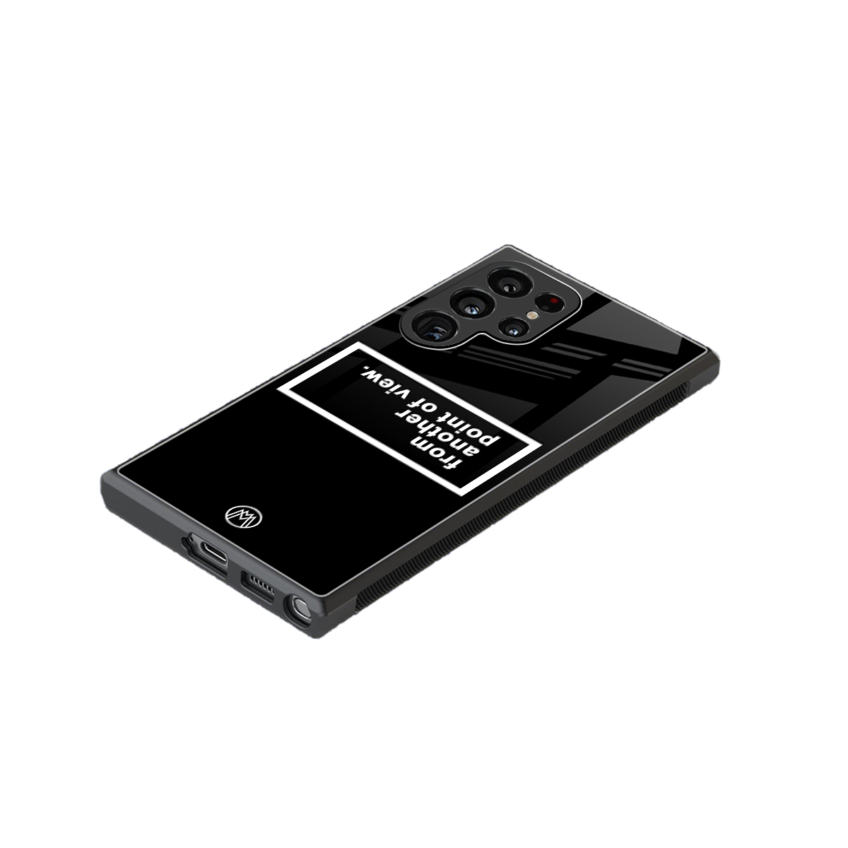 point of view black edition back phone cover | glass case for samsung galaxy s23 ultra