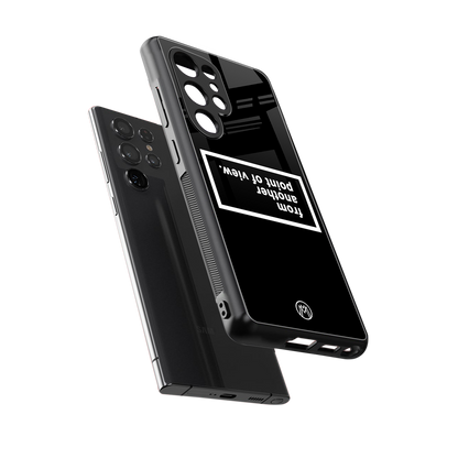 point of view black edition back phone cover | glass case for samsung galaxy s25 ultra