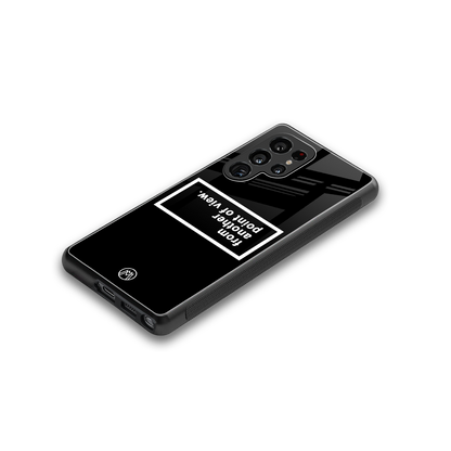 point of view black edition back phone cover | glass case for samsung galaxy s25 ultra