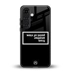 point of view black edition back phone cover | glass case for samsung galaxy s24 plus