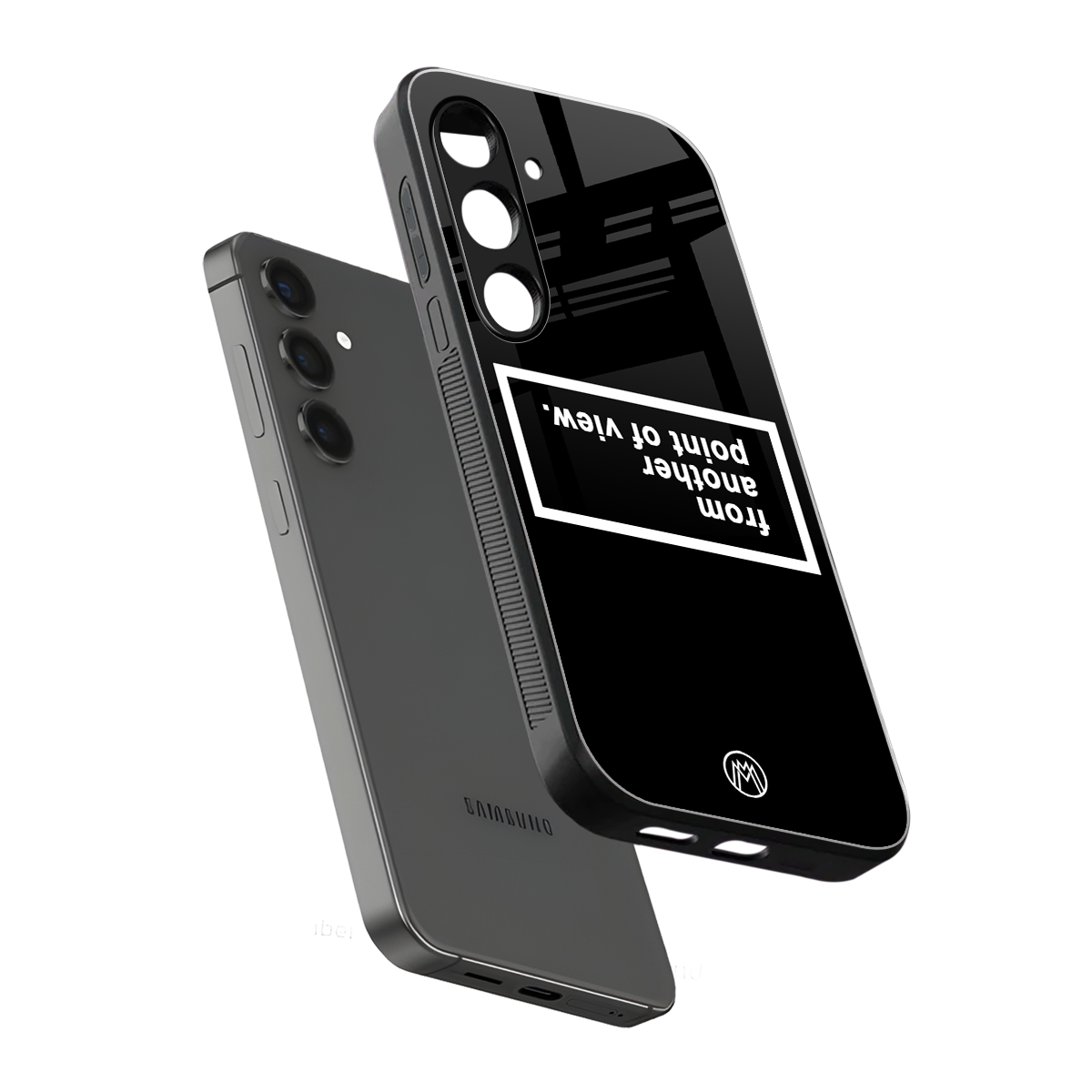 point of view black edition back phone cover | glass case for samsung galaxy s23 plus