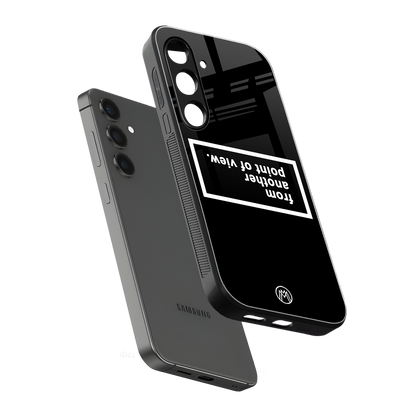 point of view black edition back phone cover | glass case for samsung galaxy s24 plus