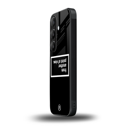 point of view black edition back phone cover | glass case for samsung galaxy s24 fe