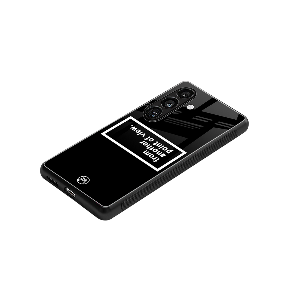 point of view black edition back phone cover | glass case for samsung galaxy s25