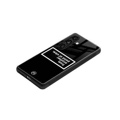 point of view black edition back phone cover | glass case for samsung galaxy s24 fe