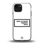 point of view white edition back phone cover | glass case for iphone 13 mini