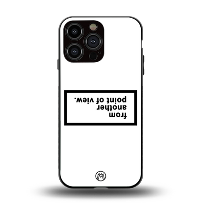 point of view white edition back phone cover | glass case for iphone 13 pro max