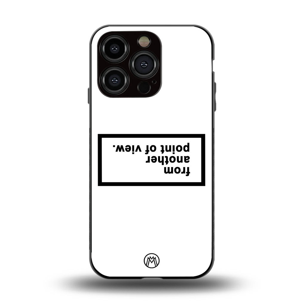 point of view white edition back phone cover | glass case for iphone 13 pro