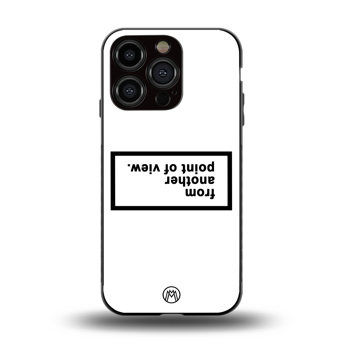 point of view white edition back phone cover | glass case for iphone 13 pro