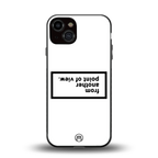 point of view white edition back phone cover | glass case for iphone 13
