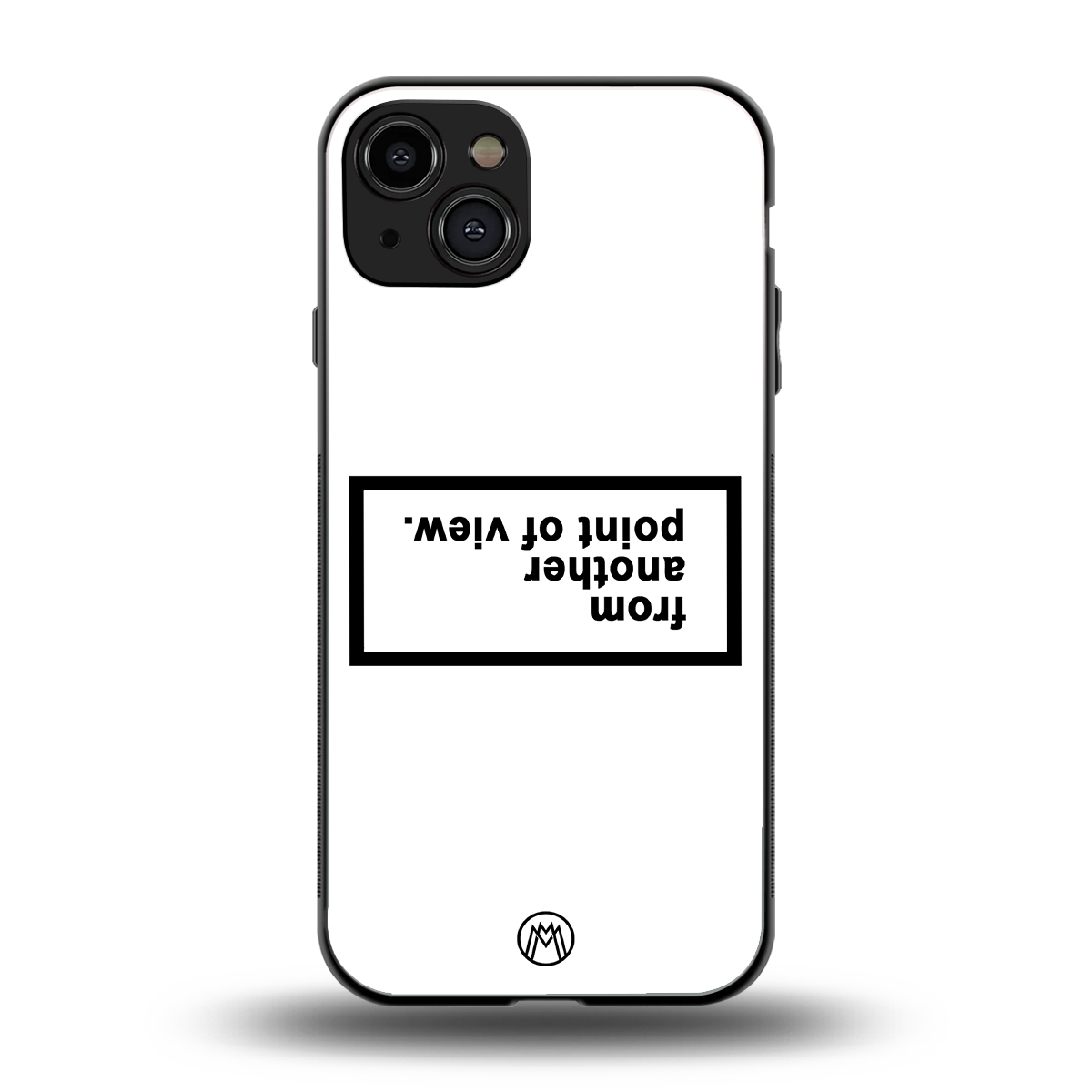 point of view white edition back phone cover | glass case for iphone 15