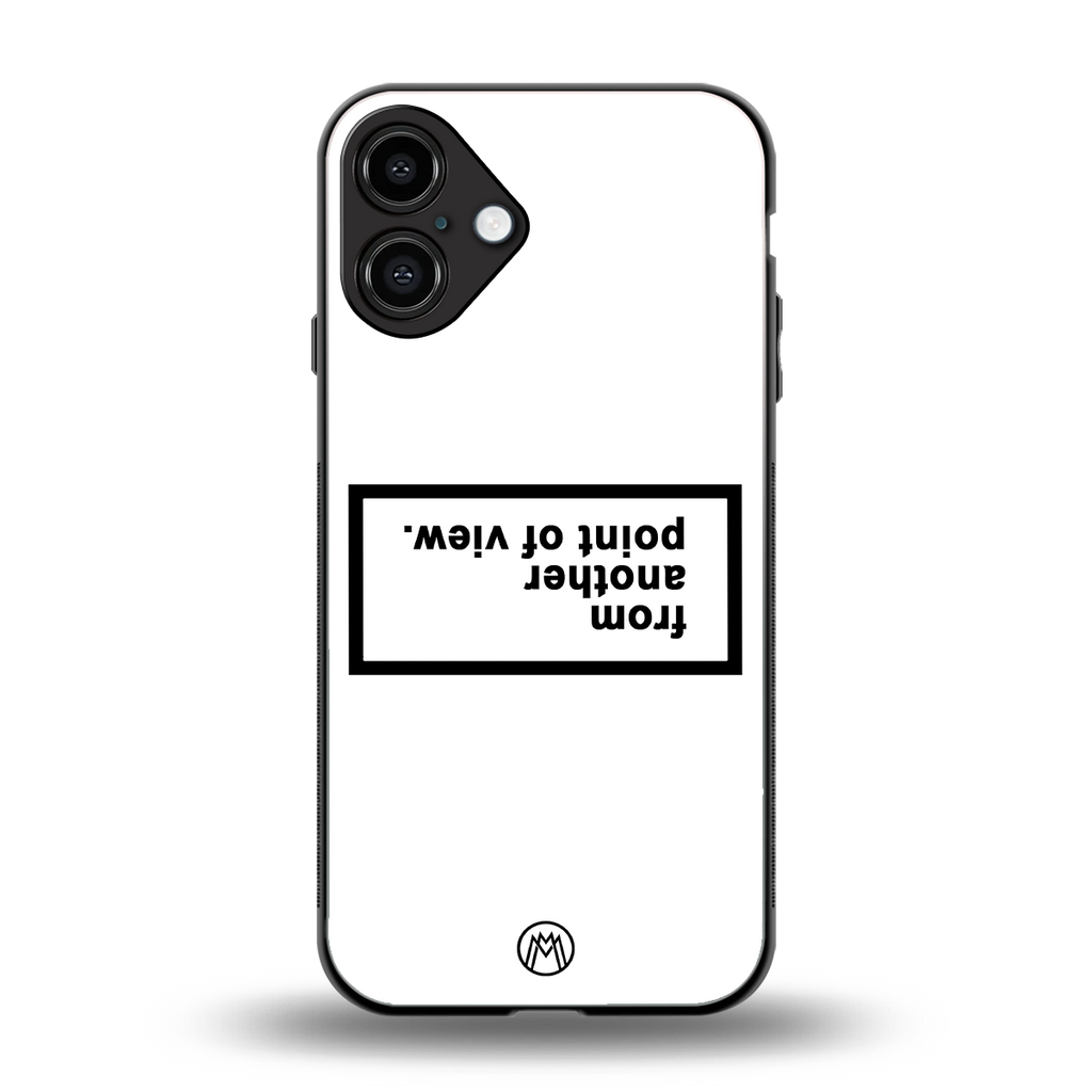 point of view white edition back phone cover | glass case for iphone 16 plus