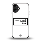 point of view white edition back phone cover | glass case for iphone 16 plus