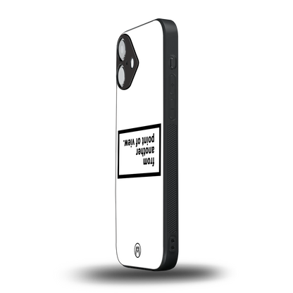 point of view white edition back phone cover | glass case for iphone 16 plus