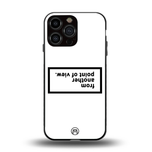 point of view white edition back phone cover | glass case for iphone 16 pro max