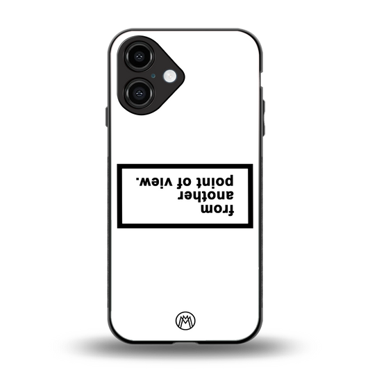 point of view white edition back phone cover | glass case for iphone 16