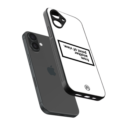 point of view white edition back phone cover | glass case for iphone 16
