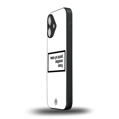 point of view white edition back phone cover | glass case for iphone 16