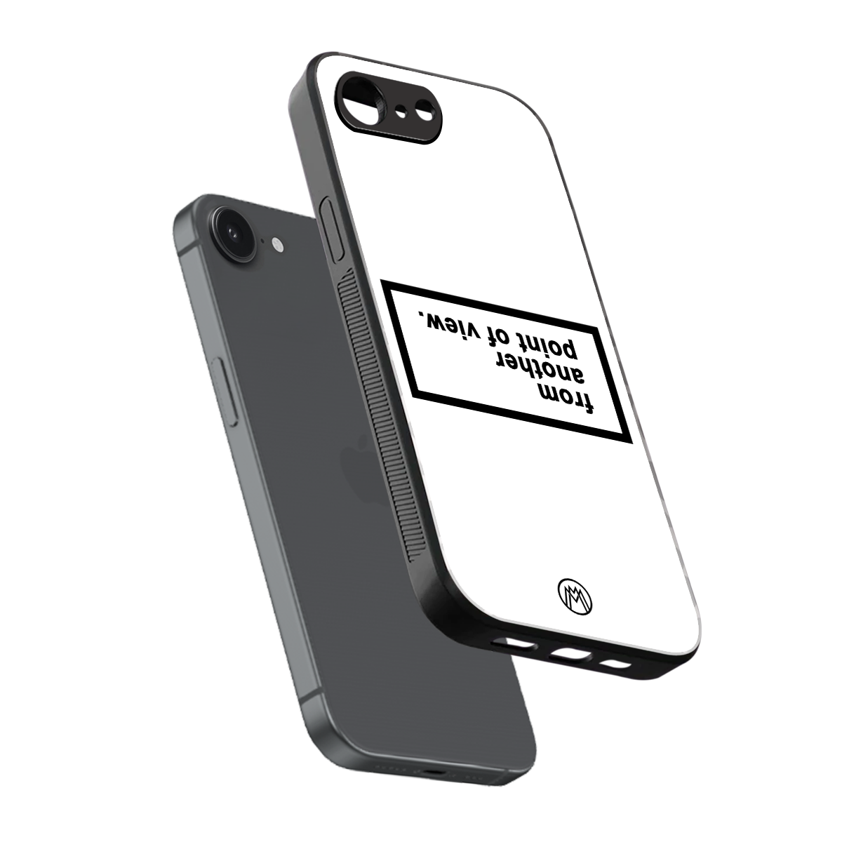 point of view white edition back phone cover | glass case for iphone 16e