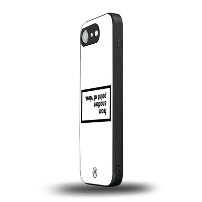 point of view white edition back phone cover | glass case for iphone 16e