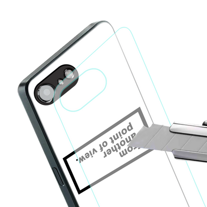 point of view white edition back phone cover | glass case for iphone 16e