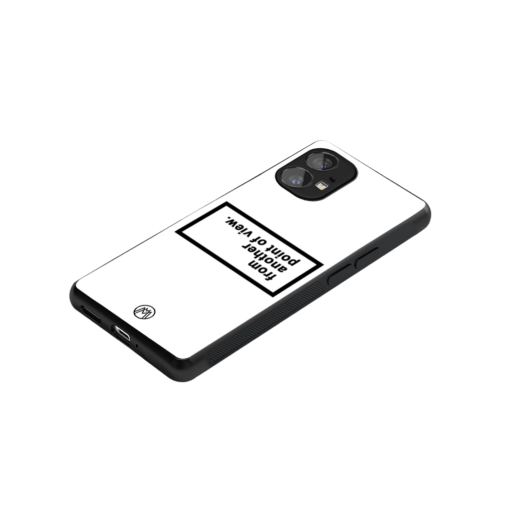point of view white edition back phone cover | glass case for nothing phone 1