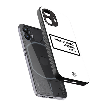 point of view white edition back phone cover | glass case for nothing phone 2