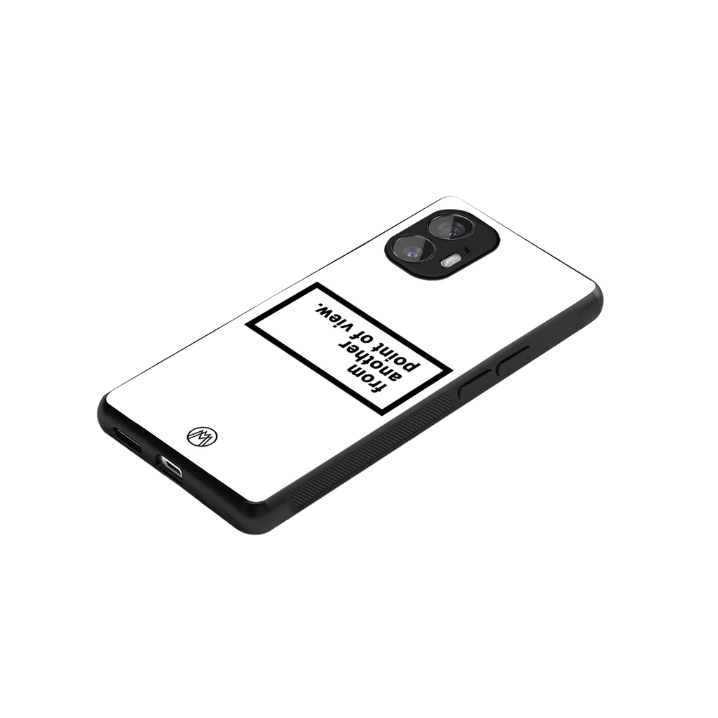 point of view white edition back phone cover | glass case for nothing phone 2