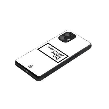 point of view white edition back phone cover | glass case for nothing phone 2