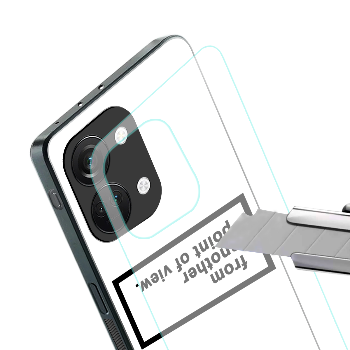 point of view white edition back phone cover | glass case for oneplus nord 3