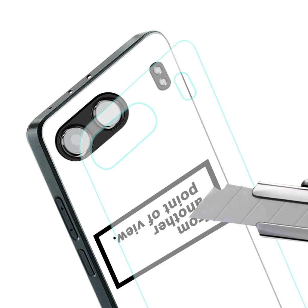 point of view white edition back phone cover | glass case for oneplus nord 4