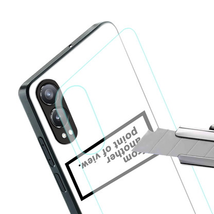 point of view white edition back phone cover | glass case for oneplus nord ce 4 lite