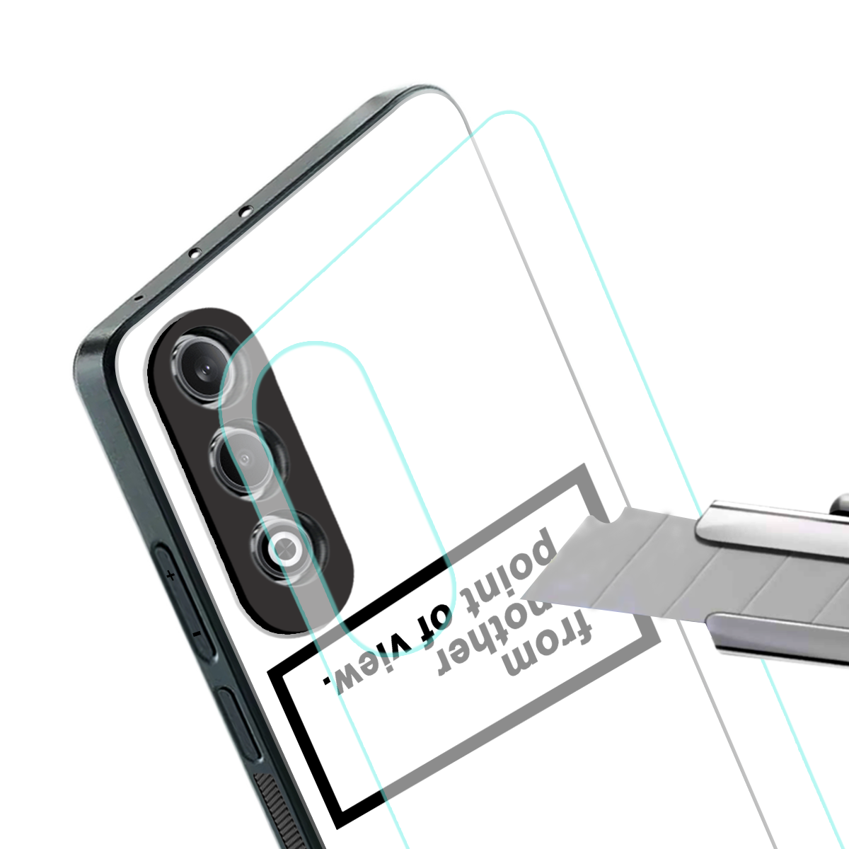 point of view white edition back phone cover | glass case for oneplus nord ce 4