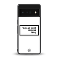 point of view white edition back phone cover | glass case for google pixel 6 pro