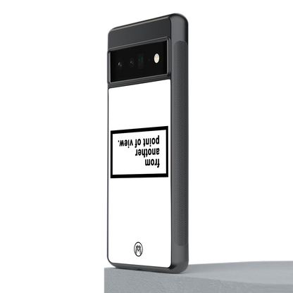 point of view white edition back phone cover | glass case for google pixel 6 pro