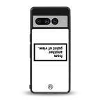 point of view white edition back phone cover | glass case for google pixel 7 pro
