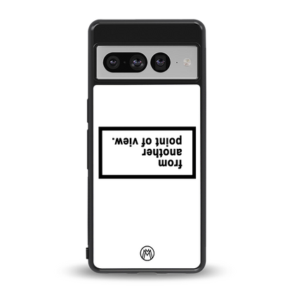 point of view white edition back phone cover | glass case for google pixel 7 pro