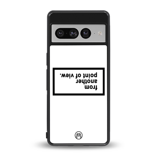 point of view white edition back phone cover | glass case for google pixel 7 pro