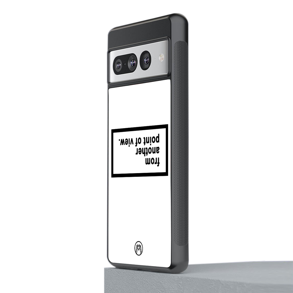 point of view white edition back phone cover | glass case for google pixel 7 pro