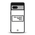 point of view white edition back phone cover | glass case for Google Pixel 7