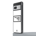point of view white edition back phone cover | glass case for Google Pixel 7