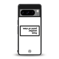 point of view white edition back phone cover | glass case for google pixel 8 pro