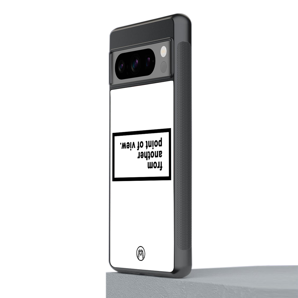 point of view white edition back phone cover | glass case for google pixel 8 pro