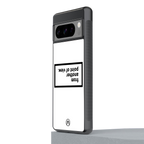 point of view white edition back phone cover | glass case for google pixel 8 pro