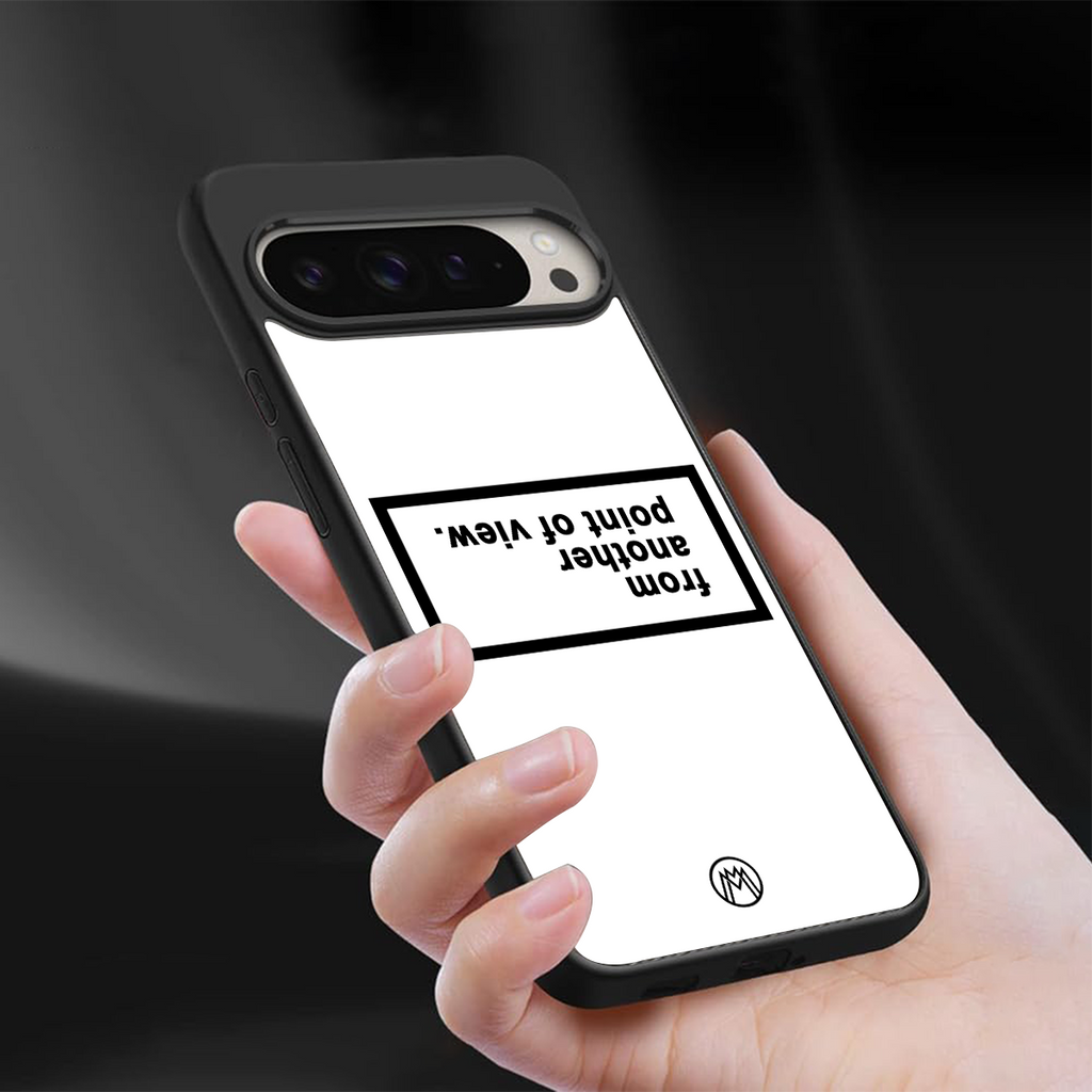 point of view white edition back phone cover | glass case for google pixel 9 pro xl