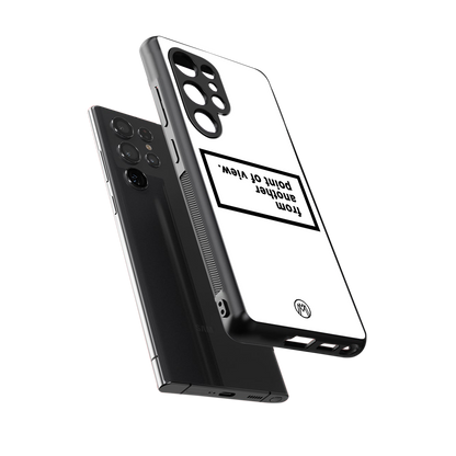 point of view white edition back phone cover | glass case for samsung galaxy s25 ultra