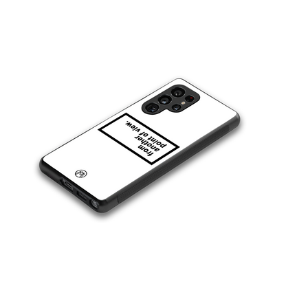 point of view white edition back phone cover | glass case for samsung galaxy s25 ultra